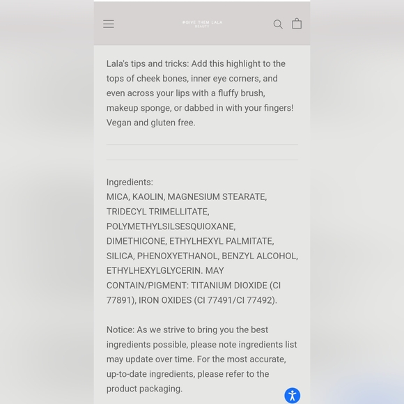 5/75$ GIVE THEM LALA BEAUTY Pressed Highlighter in Showstopper - Picture 4 of 13